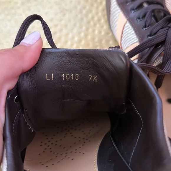 Authentic Vintage Louis Vuitton Leather Printed Sneakers - Picture 6 of 10